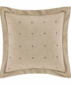 Five Queens Court Ethan Linen 20" Square Decorative Throw Pillow
