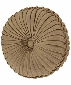 Five Queens Court Carmella Tufted Round Decorative Throw Pillow