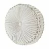 Five Queens Court Garrison White Tufted Round Decorative Throw Pillow -J. Queen New York shop unnamed file 1206