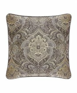 Five Queens Court Paulina Stone 18" Square Decorative Throw Pillow