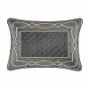 Five Queens Court Darwin Charcoal Boudoir Decorative Throw Pillow