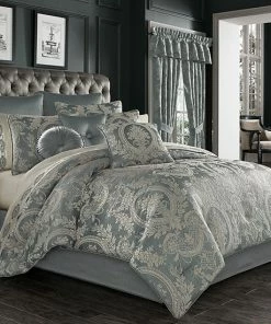 Five Queens Court Nadine Blue 18" Square Decorative Throw Pillow -J. Queen New York shop unnamed file 1289