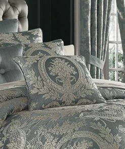 Five Queens Court Nadine Blue 18" Square Decorative Throw Pillow -J. Queen New York shop unnamed file 1290