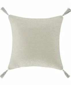 Five Queens Court Angelo Silver 18" Square Decorative Throw Pillow -J. Queen New York shop unnamed file 1306