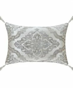 Five Queens Court Tammy Silver Boudoir Decorative Throw Pillow