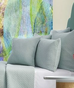 Five Queens Court Evan Sea Foam 18" Square Decorative Throw Pillow -J. Queen New York shop unnamed file 1325