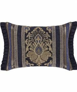 Five Queens Court Woodstock Indigo Boudoir Decorative Throw Pillow