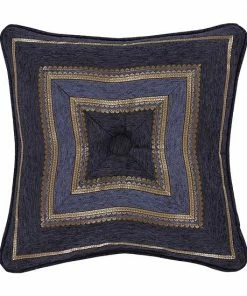 Five Queens Court Woodstock Indigo 18" Square Decorative Throw Pillow