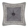 Five Queens Court Houston Charcoal 18" Square Embellished Decorative Throw Pillow -J. Queen New York shop unnamed file 1405