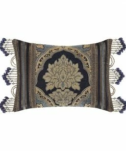 Five Queens Court Bristol Indigo Boudoir Decorative Throw Pillow