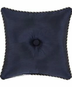 Five Queens Court Bristol Indigo 18" Square Embellished Decorative Throw Pillow -J. Queen New York shop unnamed file 1421