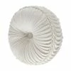 Five Queens Court Maryanne White Tufted Round Decorative Throw Pillow -J. Queen New York shop unnamed file 1431