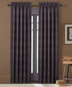 Five Queens Court Medina Chocolate 2-pack Window Curtain Set