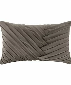Five Queens Court Calgary Taupe Boudoir Decorative Throw Pillow