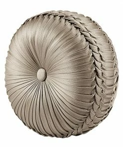 Five Queens Court Beaumont Tufted Round Throw Pillow