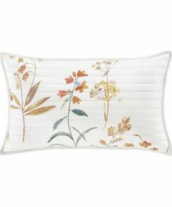 Five Queens Court Bonnie Coral Quilted Boudoir Decorative Throw Pillow