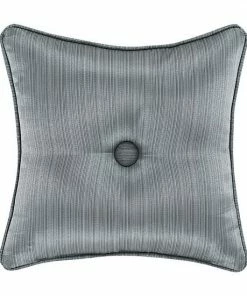 Five Queens Court Nadine Blue 16" Square Decorative Throw Pillow