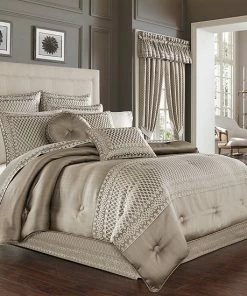 Five Queens Court Beaumont Champagne Comforter Set Or Euro Sham