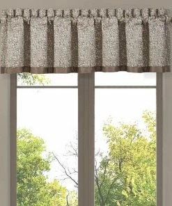 Five Queens Court Calgary Taupe Window Straight Valance