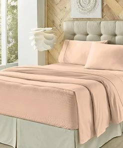 Five Queens Court Royal Fit 500 Thread Count Sheet Set Blush -J. Queen New York shop unnamed file 363