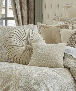 Five Queens Court Beaded Decorative Throw Pillow White -J. Queen New York shop unnamed file 418