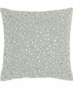Five Queens Court Beaded Decorative Throw Pillow White -J. Queen New York shop unnamed file 420