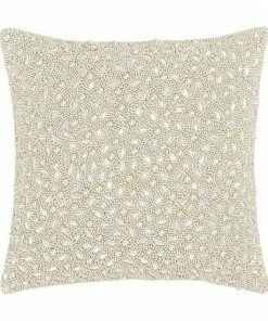 Five Queens Court Beaded Decorative Throw Pillow White -J. Queen New York shop unnamed file 421