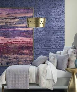 Five Queens Court Leona Green Comforter Set With Shams Purple