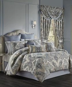 Five Queens Court Geraldine Indigo Comforter Set