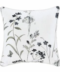 Five Queens Court Bonnie 18" Square Throw Pillow Gray -J. Queen New York shop unnamed file 505