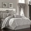 Five Queens Court Lafayette Silver Comforter Set With Shams -J. Queen New York shop unnamed file 527