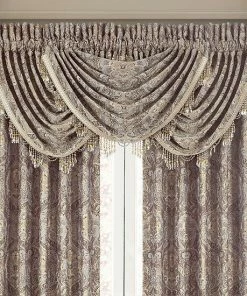 Five Queens Court Paulina Stone Window Waterfall Valance