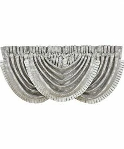 Five Queens Court Tammy Silver Window Waterfall Valance