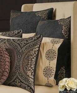 Five Queens Court Monaco Black Euro Sham -J. Queen New York shop unnamed file 618