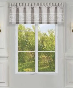 Five Queens Court Maryanne Beige Window Straight Valance