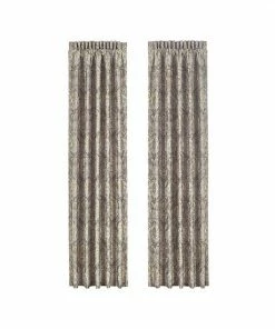 Five Queens Court Paulina Stone 2-pack Window Curtain Set