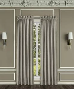 Five Queens Court Othello Linen 84" Set Of 2 Window Curtain Panels