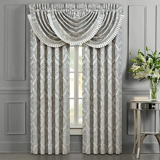 Five Queens Court Tammy Silver 84" Set Of 2 Window Curtain Panels 3 Five Queens Court Tammy Silver 84" Set Of 2 Window Curtain Panels