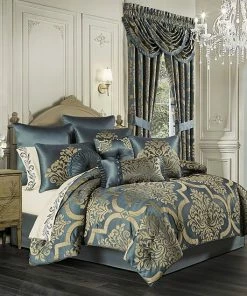 Five Queens Court Carla Azure 4-piece Comforter Set