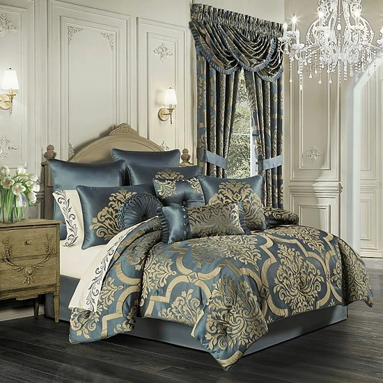 Five Queens Court Carla Azure 4-piece Comforter Set 3 Five Queens Court Carla Azure 4-piece Comforter Set
