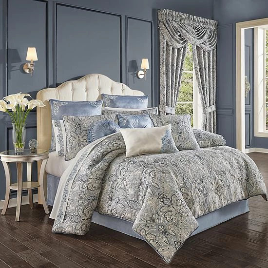 Five Queens Court Alexa Powder Blue 4-piece Comforter Set Five Queens Court Alexa Powder Blue 4-piece Comforter Set -J. Queen New York shop unnamed file 896