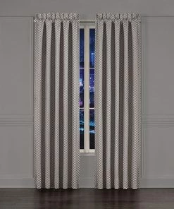 Five Queens Court Houston Charcoal 2-pack Window Curtain Set